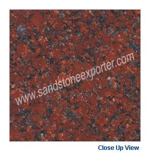 Ruby Red Granite Close Up View